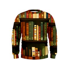 Books Bookshelves Library Fantasy Apothecary Book Nook Literature Study Kids  Sweatshirt by Grandong