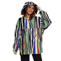 Abstract Trees Colorful Artwork Woods Forest Nature Artistic Women s Ski And Snowboard Waterproof Breathable Jacket