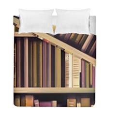 Books Bookshelves Office Fantasy Background Artwork Book Cover Apothecary Book Nook Literature Libra Duvet Cover Double Side (full/ Double Size) by Grandong