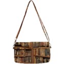 Room Interior Library Books Bookshelves Reading Literature Study Fiction Old Manor Book Nook Reading Removable Strap Clutch Bag View2