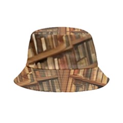 Room Interior Library Books Bookshelves Reading Literature Study Fiction Old Manor Book Nook Reading Bucket Hat by Grandong