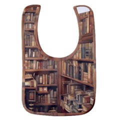 Room Interior Library Books Bookshelves Reading Literature Study Fiction Old Manor Book Nook Reading Baby Bib by Grandong