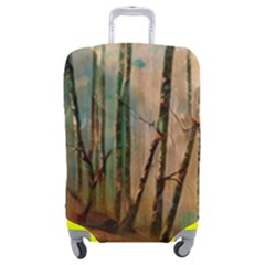 Woodland Woods Forest Trees Nature Outdoors Mist Moon Background Artwork Book Luggage Cover (medium) by Grandong