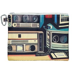 Radios Tech Technology Music Vintage Antique Old Canvas Cosmetic Bag (xxl) by Grandong