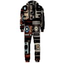 Retro Cameras Old Vintage Antique Technology Wallpaper Retrospective Hooded Jumpsuit (Men) View2