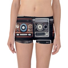 Retro Cameras Old Vintage Antique Technology Wallpaper Retrospective Boyleg Bikini Bottoms