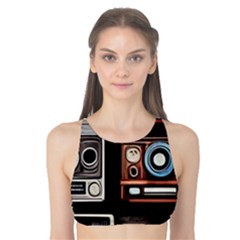 Retro Cameras Old Vintage Antique Technology Wallpaper Retrospective Tank Bikini Top