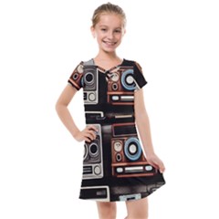 Retro Cameras Old Vintage Antique Technology Wallpaper Retrospective Kids  Cross Web Dress