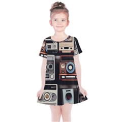 Retro Cameras Old Vintage Antique Technology Wallpaper Retrospective Kids  Simple Cotton Dress