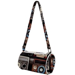 Retro Cameras Old Vintage Antique Technology Wallpaper Retrospective Mini Cylinder Bag