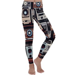 Retro Cameras Old Vintage Antique Technology Wallpaper Retrospective Kids  Lightweight Velour Classic Yoga Leggings