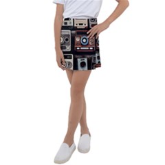 Retro Cameras Old Vintage Antique Technology Wallpaper Retrospective Kids  Tennis Skirt