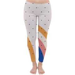 Abstract Geometric Bauhaus Polka Dots Retro Memphis Rainbow Classic Winter Leggings