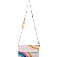 Abstract Geometric Bauhaus Polka Dots Retro Memphis Rainbow Mini Crossbody Handbag