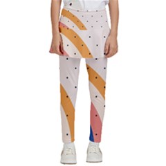 Abstract Geometric Bauhaus Polka Dots Retro Memphis Rainbow Kids  Skirted Pants