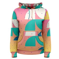 Abstract Geometric Bauhaus Polka Dots Retro Memphis Art Women s Pullover Hoodie