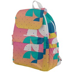 Abstract Geometric Bauhaus Polka Dots Retro Memphis Art Top Flap Backpack