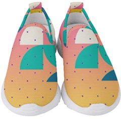 Abstract Geometric Bauhaus Polka Dots Retro Memphis Art Kids  Slip On Sneakers