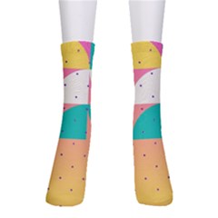 Abstract Geometric Bauhaus Polka Dots Retro Memphis Art Crew Socks