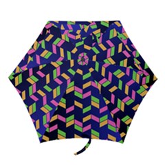 Background Pattern Geometric Pink Yellow Green Mini Folding Umbrellas