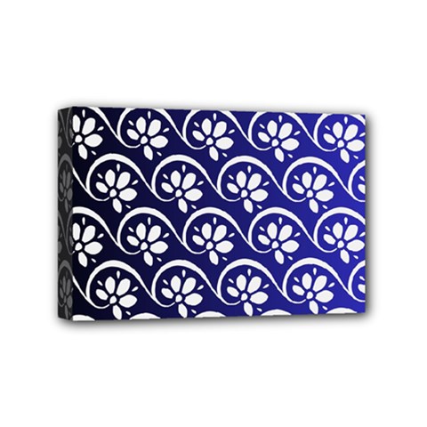 Pattern Floral Flowers Leaves Botanical Mini Canvas 6  X 4  (stretched)
