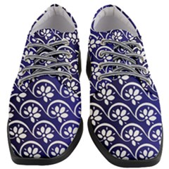 Pattern Floral Flowers Leaves Botanical Women Heeled Oxford Shoes