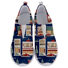 Cars Snow City Landscape Vintage Old Time Retro Pattern No Lace Lightweight Shoes by Maspions