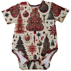 Christmas Decoration Baby Short Sleeve Bodysuit by Bedest
