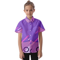 Colorful Labstract Wallpaper Theme Kids  Short Sleeve Shirt by Apen