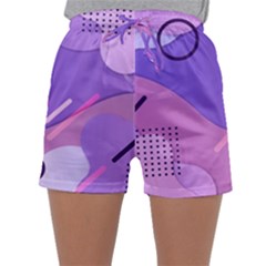 Colorful Labstract Wallpaper Theme Sleepwear Shorts