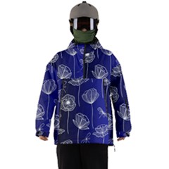 Pattern Floral Leaves Botanical White Flowers Men s Ski And Snowboard Waterproof Breathable Jacket by Maspions