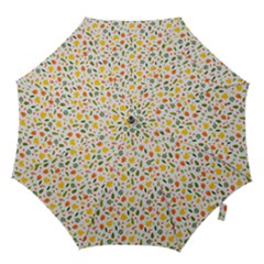 Background Pattern Flowers Leaves Autumn Fall Colorful Leaves Foliage Hook Handle Umbrellas (Small)