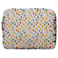 Background Pattern Flowers Leaves Autumn Fall Colorful Leaves Foliage Make Up Pouch (large)