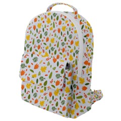 Background Pattern Flowers Leaves Autumn Fall Colorful Leaves Foliage Flap Pocket Backpack (small)