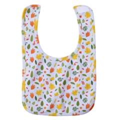 Background Pattern Flowers Leaves Autumn Fall Colorful Leaves Foliage Baby Bib