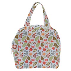 Background Pattern Flowers Design Leaves Autumn Daisy Fall Boxy Hand Bag