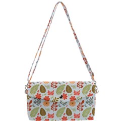 Background Pattern Flowers Design Leaves Autumn Daisy Fall Removable Strap Clutch Bag
