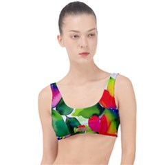 Watercolor Flowers Leaves Foliage Nature Floral Spring The Little Details Bikini Top