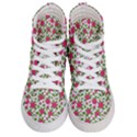 Flowers Leaves Roses Pattern Floral Nature Background Men s Hi-Top Skate Sneakers View1