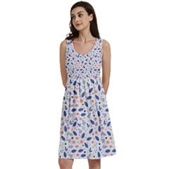 Background Pattern Floral Leaves Flowers Classic Skater Dress