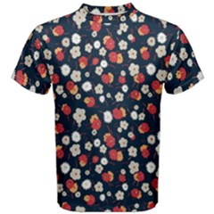 Flowers Pattern Floral Antique Floral Nature Flower Graphic Men s Cotton T-shirt