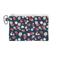 Flowers Pattern Floral Antique Floral Nature Flower Graphic Canvas Cosmetic Bag (medium)