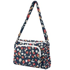 Flowers Pattern Floral Antique Floral Nature Flower Graphic Front Pocket Crossbody Bag