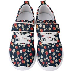 Flowers Pattern Floral Antique Floral Nature Flower Graphic Men s Velcro Strap Shoes