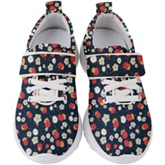 Flowers Pattern Floral Antique Floral Nature Flower Graphic Kids  Velcro Strap Shoes