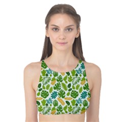 Leaves Tropical Background Pattern Green Botanical Texture Nature Foliage Tank Bikini Top