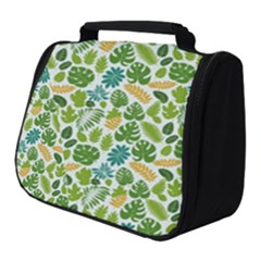 Leaves Tropical Background Pattern Green Botanical Texture Nature Foliage Full Print Travel Pouch (small)