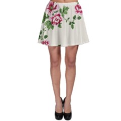 Vintage Flower Art Artwork Blooming Blossom Botanical Botany Nature Floral Pattern Skater Skirt