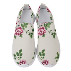 Vintage Flower Art Artwork Blooming Blossom Botanical Botany Nature Floral Pattern Women s Slip On Sneakers