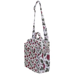 Roses Flowers Leaves Pattern Scrapbook Paper Floral Background Crossbody Day Bag